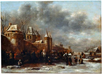 Zamek nad brzegiem rzeki, XVII w.