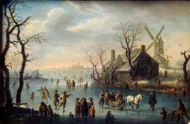 Łyżwiarze, XVII wiek.