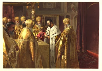 Ceremonia koronacyjna Mikołaja II. Eucharystia
