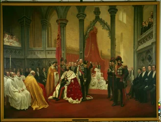 Koronacja Oscara II w katedrze w Trondheim 18 lipca