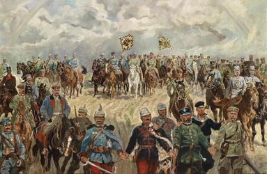 Sprzymierzeni monarchowie ze swoimi dowódcami w I wojnie światowej, 1914-1918