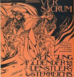 Okładka wydania Ver Sacrum z lutego 1898 roku, magazynu secesyjnego ruchu Sezession ...