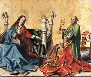 Prezentacja Kardynała Mies Dziewicy. Obraz Konrada Witza, ok.1444