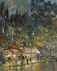 Kawiarnia w Paryżu nocą, 1936