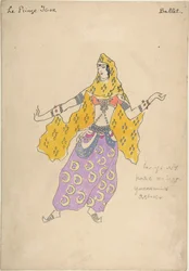 Połowiecka dziewczyna. Projekt kostiumu do opery Książę Igor A. Borodina, 1909
