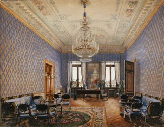 Wnętrza Pałacu Zimowego. Salon Wielkiej Księżnej Marii Nikołajewnej, 1837