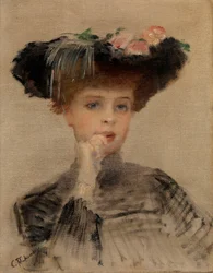 Mode Belle Epoque : ""La Parisienne"" - Obraz Konstantina Jegorowicza Makovsky