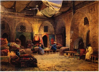 Sklep z dywanami w Kairze, 1875