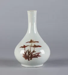 Butelka z motywem kwiatowym, dynastia Yi (ceramiczna)