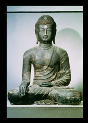 Siedzący Budda Siakjamuni z Przebieranki (żelazo)