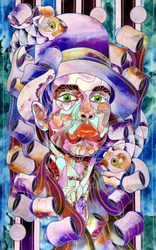 Żywy portret w stylu kubistycznym