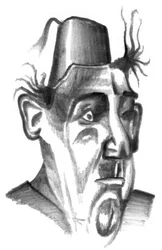 Portret w czapce typu fez