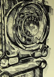 Klasyczny telefon z tarczą numerową