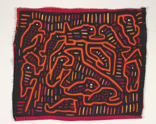 Panel koszuli (mola), ok. 1950 r. (bawełna z aplikacjami)