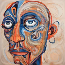 Twarz, spirala dla oczu i ptak dla nosa... 1