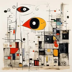 Surrealistyczne ilustracje Joana Miró. 3