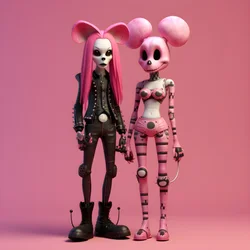 koszmar przed świętami punk różowy Minnie i Myszka Miki 2