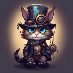 antropomorficzny słodki kot 1