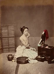 Japońska toaleta, około 1880