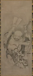 Hotei z taoistycznymi nieśmiertelnymi: Hotei
