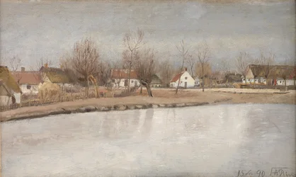 Wiejski staw w Ring, Zelandia