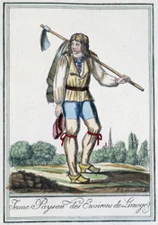 Młody chłop z okolic Limoges - w „Encyclopédie des voyages” J. Grasseta St Sauveur, Deron, Paryż