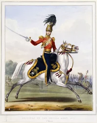 Oficer XVII Ułanów na koniu, 1833-1836