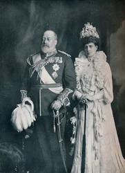 Król Edward VII z królową Aleksandrą, ok. 1908 1911