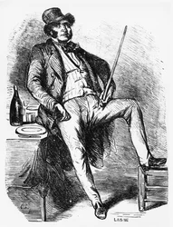Vautrin, ilustracja z „Le Pere Goriot” Honore de Balzac (1799-1850)