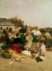 Targ drobiowy, 1885