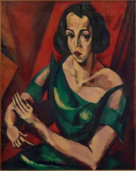 Portret kobiety (kobieta w zielonej sukni)