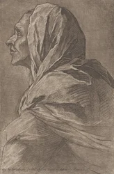 Głowa kobiety, ca. 1758.