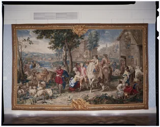 Grabież, z cyklu arrasów Sztuka wojenna, 1708-12 (tkany 1712-18) (arras)