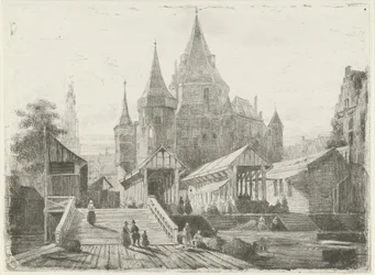Widok na Nieuwmarkt w Amsterdamie