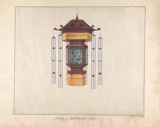 Projekt Lampy Halowej nr 9, ca. 1845.