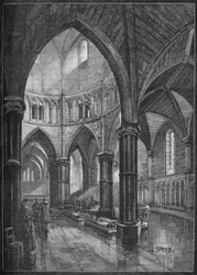 Wnętrze kościoła Temple, Londyn, 1905