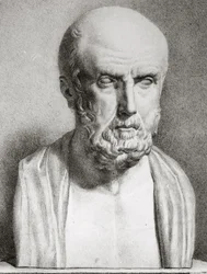 Portret Hipokratesa ok. 460-c.377 p.n.e., 1 poł. XIX w. lito bw detale z 163525