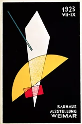 Plakat do wystawy Bauhaus w Weimarze, Niemcy, 1923