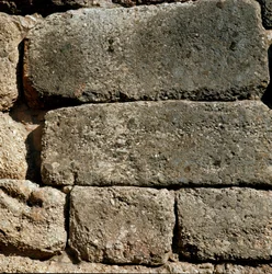 Mury w pobliżu Bramy Lwów: miejsce starożytnego miasta Mykenes na Peloponezie (1500-1100 pne) Grecja