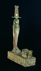 Statuetka nagrobna Ptaha-Sokara-Ozyrysa (drewno malowane)