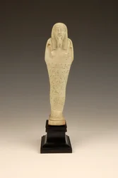 Shabti Imhotepa, 380-342 pne (fajans i zielona glazura)