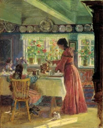Nalewanie porannej kawy