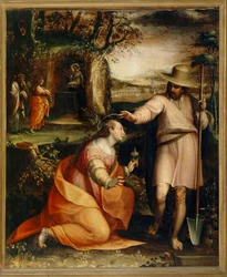 Chrystus ukazuje się świętej Marii Magdalenie - Noli me tangere ... (obraz na płótnie)