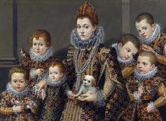 Portret Bianki degli Utili Maselli z sześciorgiem dzieci, ok. 1605