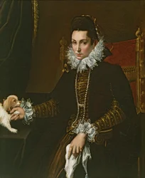 Portret Ginevry Aldrovandi Hercolani jako wdowy, koniec lat 90. XVI wieku