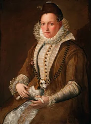 Portret damy z psem