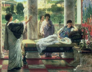 Katullus czytający swoje wiersze w domu Lesbii, 1870