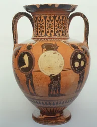 Amfora czarnofigurowa, 515-490 p.n.e. (ceramiczna)