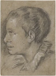 Portret chłopca po lewej