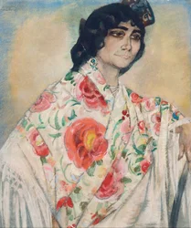Gitana, ok. 1914 (pastel i akwarela na papierze)